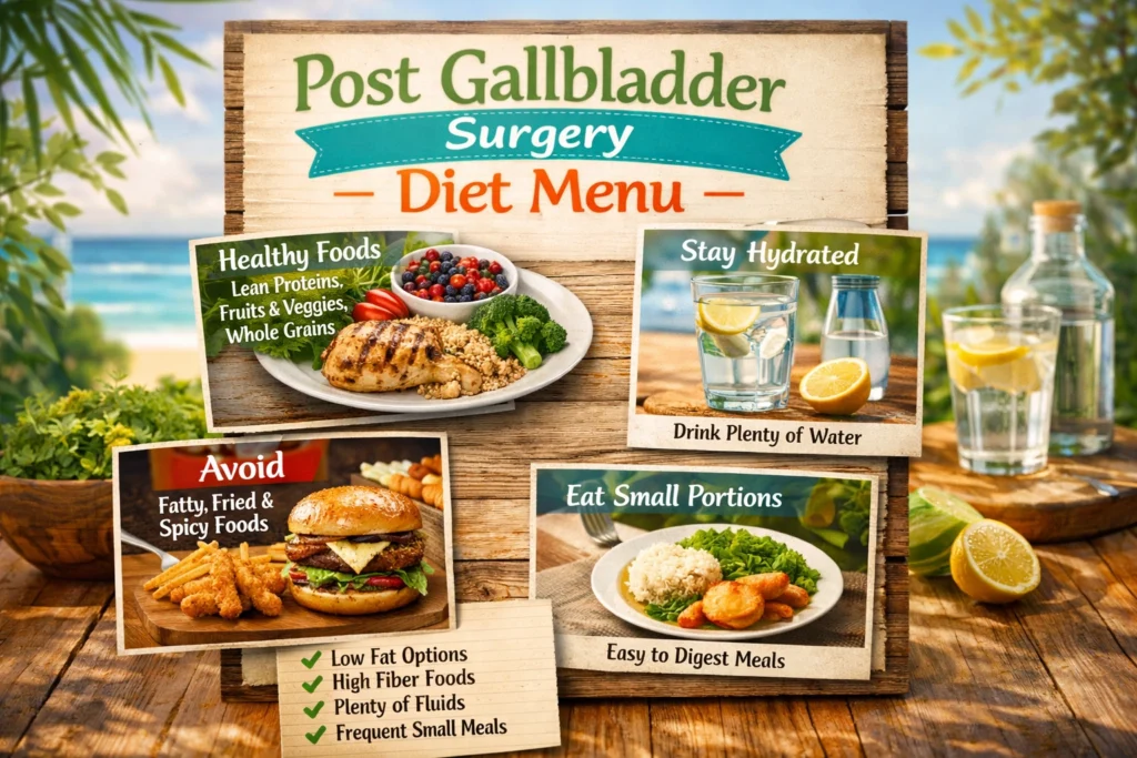 post gallbladder surgery diet menu